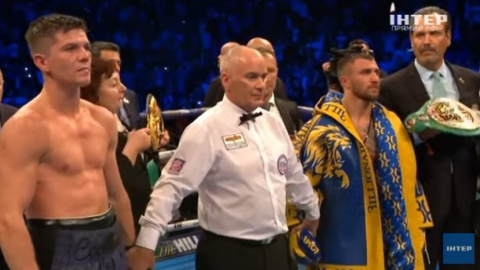 Поєдинок Ломаченко - Кемпбелл. Скріншот відео "Інтер"