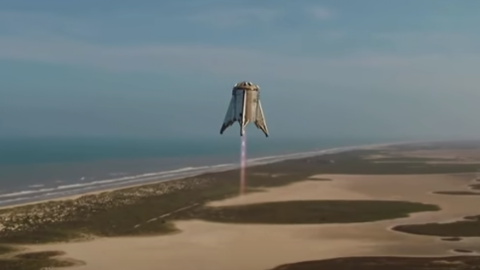 Марсоліт Starhopper. Скріншот відео SpaceX 