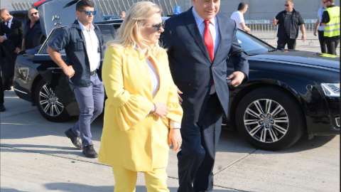 Біньямін і Сара Нетаньяху перед вильотом в Київ. Фото:vesty.co.il