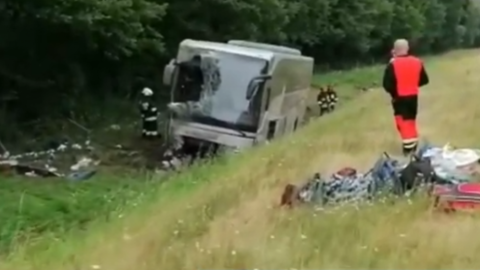 ДТП з українцями з Польщі. Скришот відео
