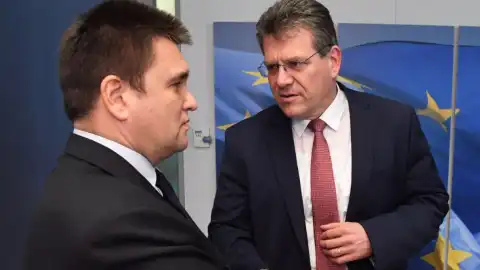 Павел Климкин и  Марош Шефчович. Фото: @MarosSefcovic