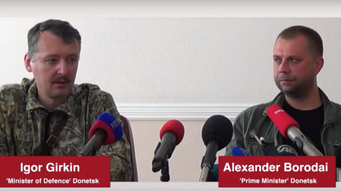 Ігор Гіркін та Олександр Бородай. Скріншот youtube/Politie