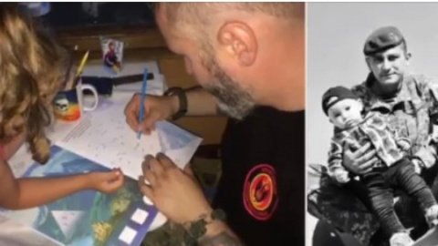 Діти військових привітали батьків з свят. Скріншот відео facebook.сом/UAmarineCorpsCommand