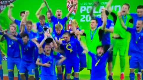 Збірна України після перемоги.