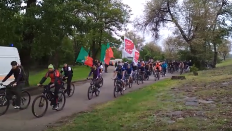 Відео дня: велопробіг на честь Дня перемоги в Кривому Розі