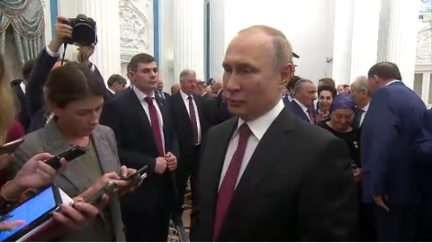 Володимир Путін. Скріншот відео. 
