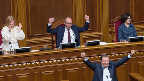 Голосование за закон о языке. Фото: facebook.cоm / Ирина Геращенко