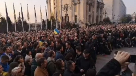 Акция в поддержку Порошенко. Фото: АП