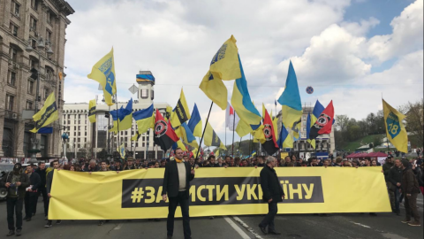 Марш "Захисти Україну" прийшов до НСК "Олімпійський"