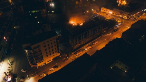Пожежа в центрі Дніпра. Фото: Інформатор