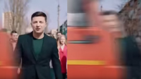 У Telegram Порошенка опублікували відео, як Зеленського збиває фура