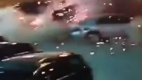 Опубліковано відео моменту вибуху авто розвідника, який влаштував терорист в Києві