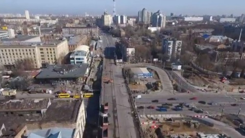 Демонтаж Шулявського мосту. Скриншот відео facebook.сом/Валерій Савицький 