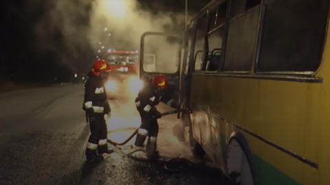 У Вінницькій області на ходу загорівся автобус
