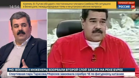 Гості передачі коментують актуальні для Росії теми. Фото: скріншот з Youtube