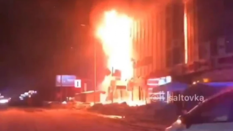 Загоряння охопило 360 квадратних метрів. Скріншот відео.