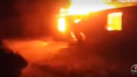 У Львівській області горіла школа. Скріншот відео Варта1
