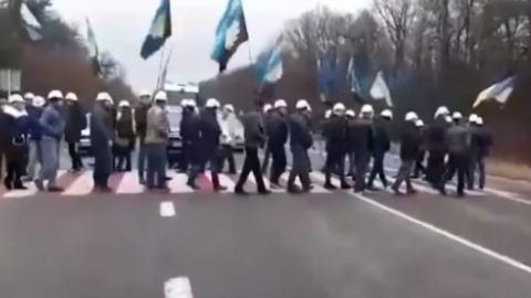 У Львівській області шахтарі заблокували трасу