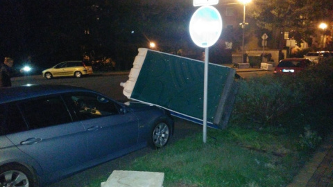 В 50 кілометрах від Праги через падіння дерев і сильного вітру впало 6 високовольтних вишок. Фото: facebook.com/mestskapolicienj