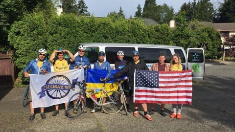 Велопробіг українців по Північній Америці. Фото: facebook/Chumak Way cycling tour
