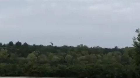 З'явилося відео падіння вертольота на Трухановому острові