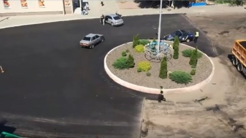 Патрульні влаштували погоню. Скріншот відео .facebook.com/Виктор Опанасенко 