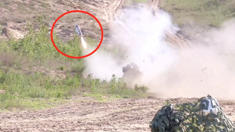 Запуск Javelin. Скриншот видео пресс-службы Президента 