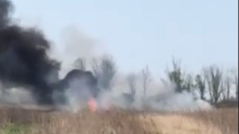 Бойовики знищили автомобіль громадської організації "Християнська служба порятунку". Скріншот відео ООС