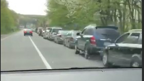 Черга на кордоні. Скріншот відео Mukachevo.net 