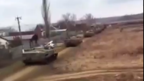 Відео було знято майже в 40 км від кордону. Скріншот відео.
