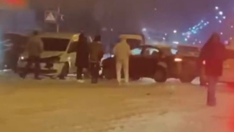 Массовое ДТП в Киеве. Скриншот видео