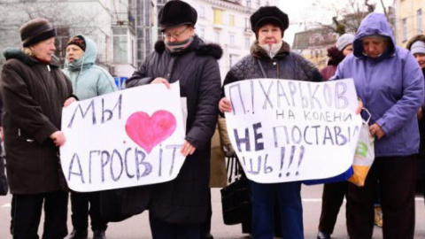 ​Сторонники акционера "Агросвита" Бичуча провели митинг под АП