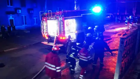 Пожежа в інфекційній лікарні в Запоріжжі Фото: ДСНС