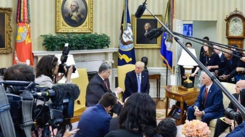 Встречу с Трампом Порошенко провел во вторник в ходе рабочего визита в США. Фото:twitter.com/STsegolko
