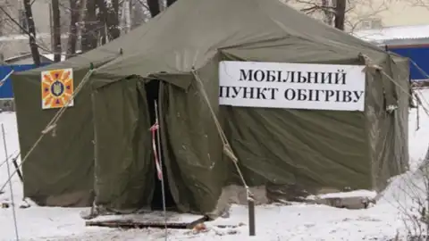 Пункт обігріву. Фото: Everyday.in.ua