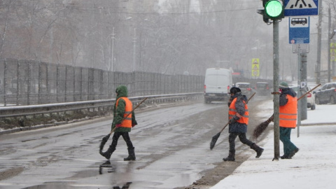Снегопад в Киеве