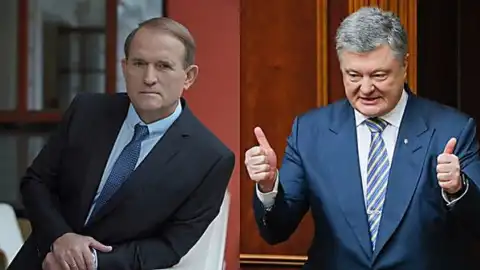 Виктор Медведчук и Петр Порошенко. Коллаж из открытых источников