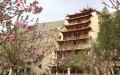 The Mogao Grottoes, a world cultural heritage site, in Dunhuang, northwest China. Photo by Xinhua/Zhang Xiaoliang.