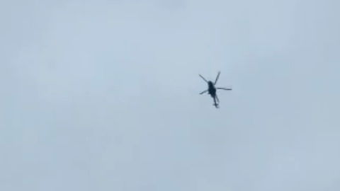 Вертоліт Росії прилетів в повітряний простір України. Скріншот відео Андрія Цаплієнка