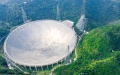 Aerial photo shows China's Five-hundred-meter Aperture Spherical radio Telescope (FAST) under maintenance in southwest China's Guizhou Province. Photo by Xinhua/Ou Dongqu.