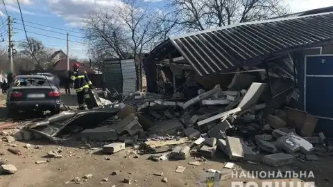 Последствия взрыва в частном доме. Фото: пресс-служба Нацполиция