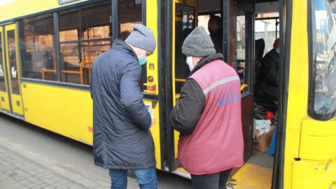 Киевский транспорт в первый день локдауна