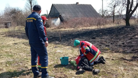 У Волинській області рятували жінку, яка спалювала траву. Вона втратила свідомість від диму