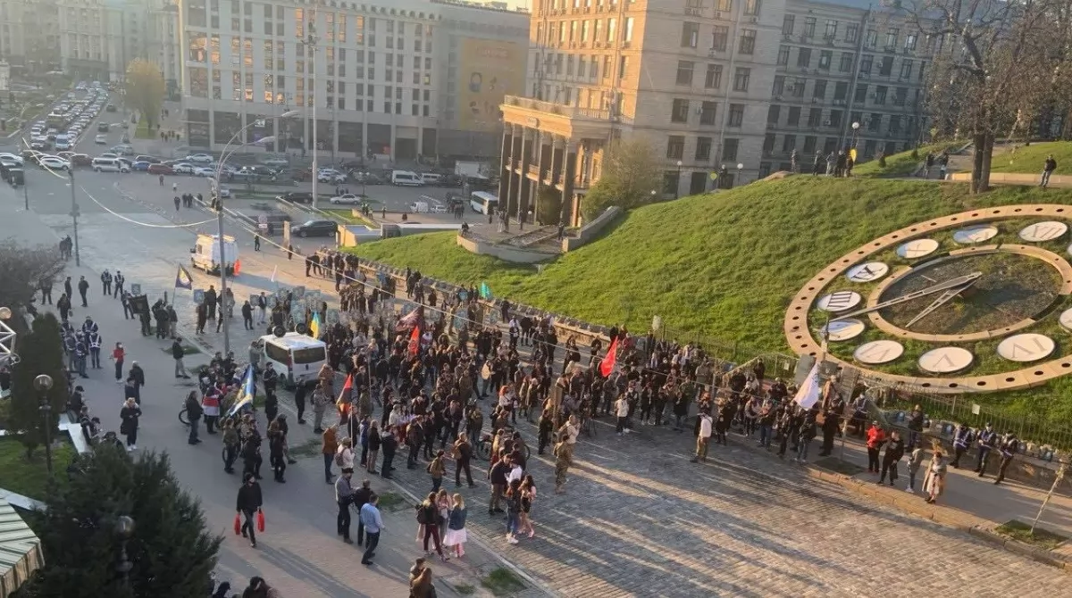 Конец марша. Фото: Українські Новини