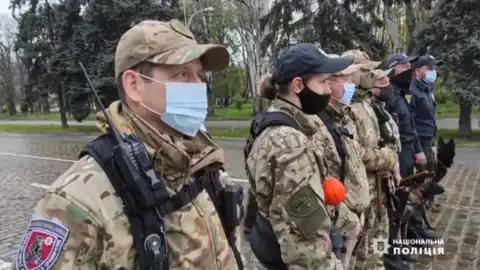 Правоохранители взяли Куликово поле под охрану. Скриншот видео МВД Украины