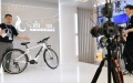 At the exhibition of bicycle equipment in China.Photo by Xinhua.