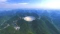 China's Five-hundred-meter Aperture Spherical Radio Telescope (FAST) under maintenance in southwest China's Guizhou Province. Photo by Xinhua/Ou Dongqu.