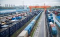 Cargo containers at Changsha north railway station in Changsha, central China's Hunan Province. Photo:  Xinhua/Chen Sihan