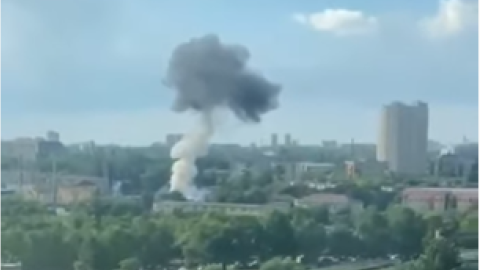 Взрыв в Одессе. Скриншот видео. 