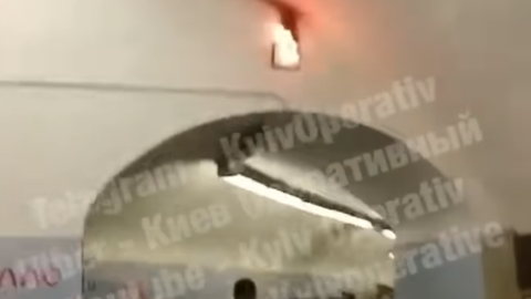Пожежа в метро Києва. Скріншот відео "Київ Оперативний"
